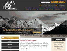 Tablet Screenshot of frozenhimalayas.com